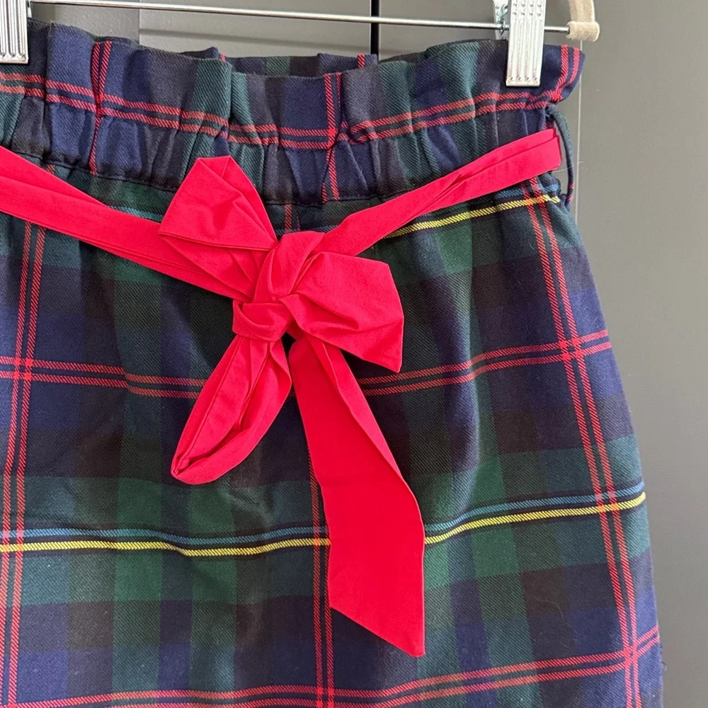 The Beaufort Bonnet Co Beasley Bow Skirt Horse Trail Tartan w/ Richmond Red Bow
